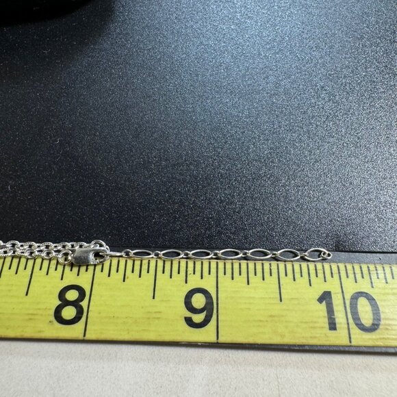 VTG Sterling Silver 925 Blue Howlite 18-20" Adjustable Length Chain - Picture 10 of 11